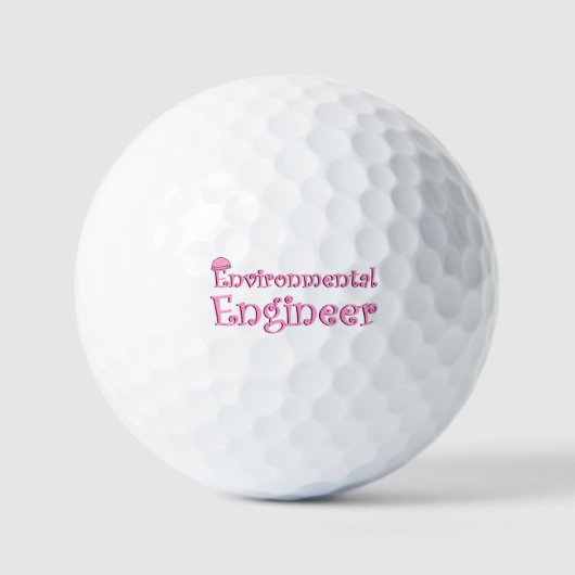 Umweltingenieur Pink Golfball (Vorderseite)