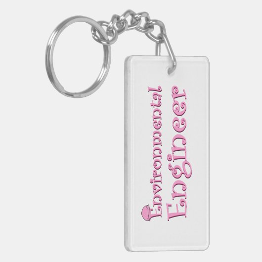 Umweltingenieur Pink Schlüsselanhänger (Vorderseite links)
