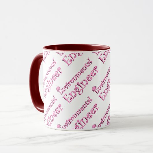 Umweltingenieur Pink Tasse (Vorderseite Links)