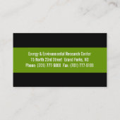 Umweltorientierte Visitenkarten Visitenkarte (Rückseite)