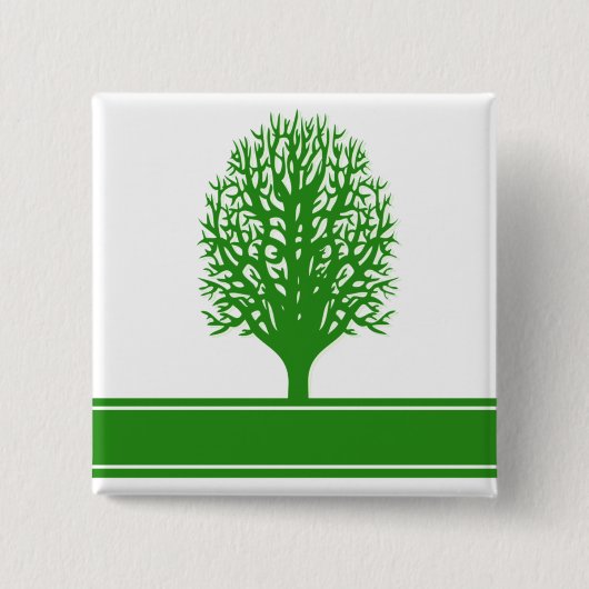 Umweltproblem-quadratisches Button (Vorderseite)