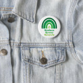 Umweltschonung bei grünem Regenbogen - Wiederverwe Button (Beispiel)