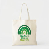 Umweltschonung bei grünem Regenbogen - Wiederverwe Tragetasche (Vorne)
