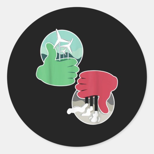 Umweltschutz für den Power erneuerbarer Energien Runder Aufkleber (Vorderseite)