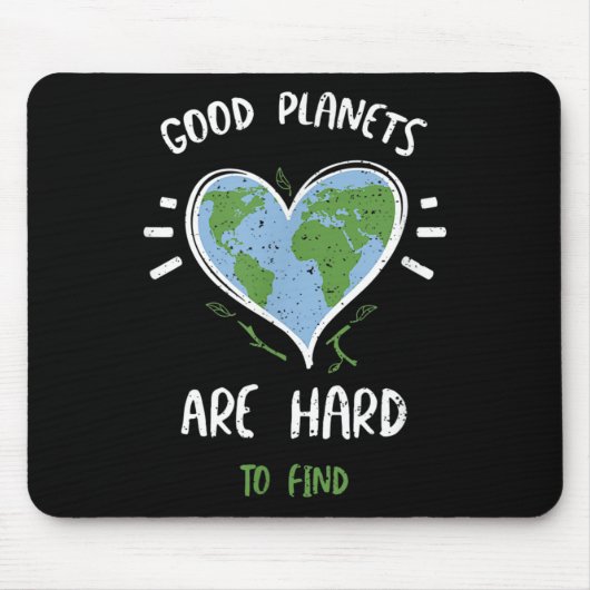 Umweltschutz_ Gute Planeten sind schwer.. Mousepad (Vorne)