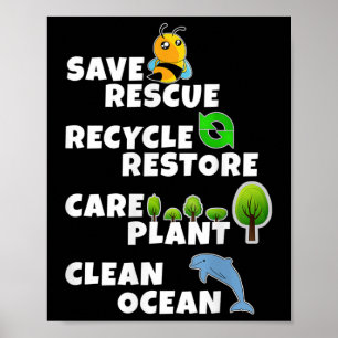 Umweltschutz, Klima, Natur, Recycling Poster