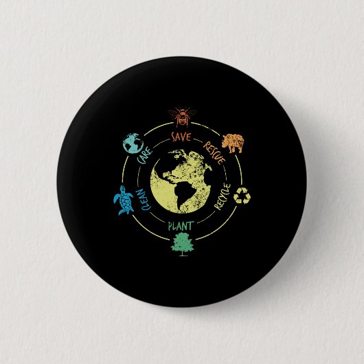 Umweltschutz, Naturschutz, Eis Button (Vorderseite)