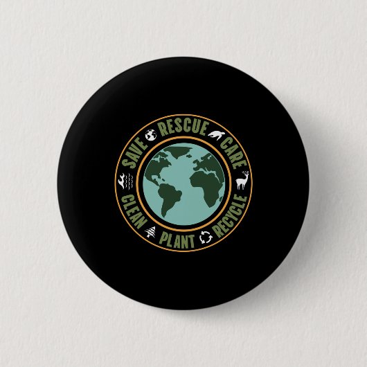 Umweltschutz, Naturschutz, Eis Button (Vorderseite)
