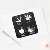 Umweltschutz Naturschutz Klimaschutz Hund Pferd Quadratischer Aufkleber (Umschlag)