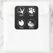 Umweltschutz Naturschutz Klimaschutz Hund Pferd Quadratischer Aufkleber (Tasche)