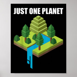 Umweltschutz Retro Just Planet Klima Poster