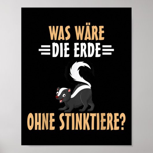 Umweltschutz Skunks Poster (Vorne)