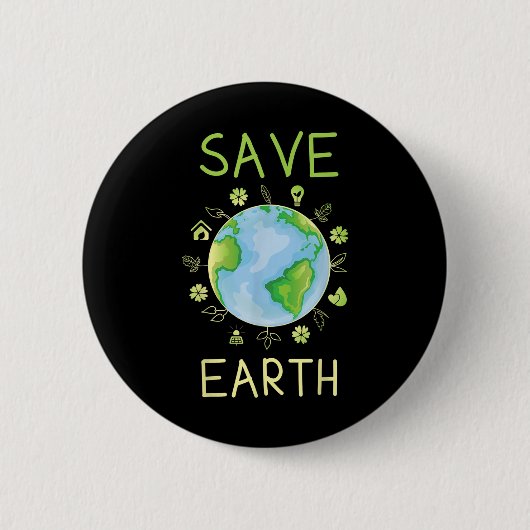 Umweltschutz und Klimaschutz Button (Vorderseite)