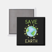 Umweltschutz und Klimaschutz Magnet (Vorderseite/Rückseite)