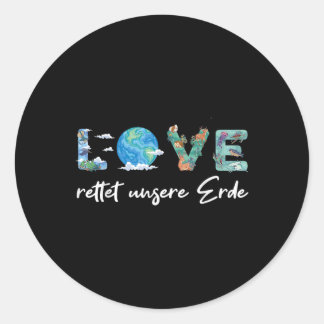 Umweltschutz und Klimaschutz Runder Aufkleber
