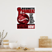 Umweltschutz - Wiedervereinigung Pangea: Protest P Poster (Küche)