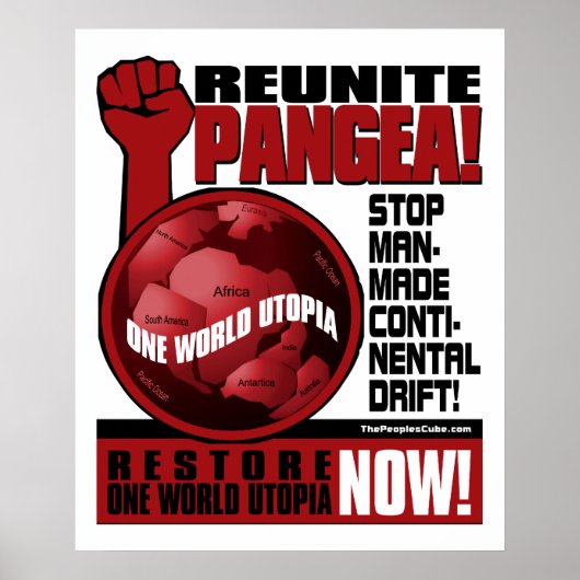Umweltschutz - Wiedervereinigung Pangea: Protest P Poster (Vorne)