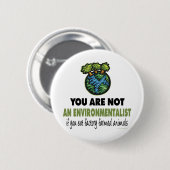 Umweltschützer = Vegan, Vegetarier Button (Vorne & Hinten)