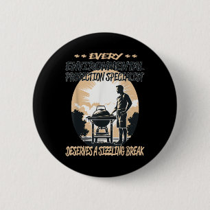 Umweltspezialist Funny Grillen Koch Button