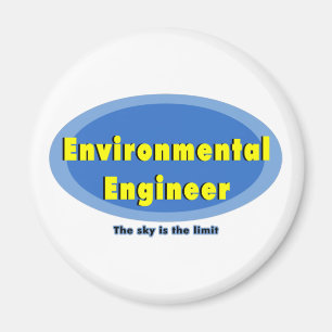 Umwelttechniker Blue Oval Magnet