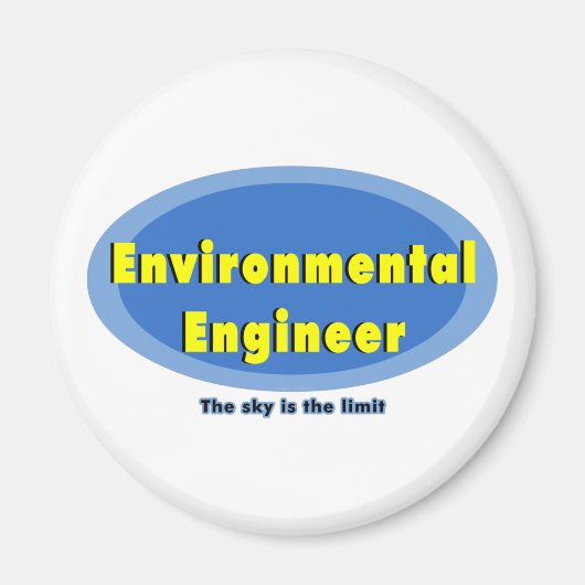 Umwelttechniker Blue Oval Magnet (Vorne)
