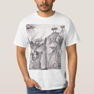 Umweltvergleich zwischen geschädigtem Thriving T-Shirt