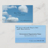 Umweltwissenschaft, blauer Himmel und Meer Visitenkarte (Vorne/Hinten)