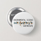 Umweltwissenschaft-Genie Button (Vorne & Hinten)