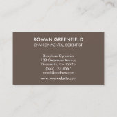 Umweltwissenschaftler Ingenieur Ökotechnologie Öko Visitenkarte (Rückseite)