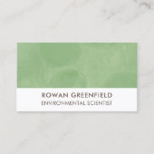 Umweltwissenschaftler Ingenieur Ökotechnologie Öko Visitenkarte (Vorderseite)
