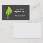Umweltwissenschaftler oder Ökologe Visitenkarte (Vorne/Hinten)