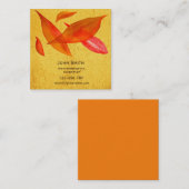 Umweltwissenschaftler, zeitgenössisches Blattdesig Quadratische Visitenkarte (Vorne/Hinten)