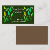 Umweltwissenschaftler, zeitgenössisches Blattdesig Visitenkarte (Vorne/Hinten)