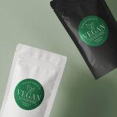 Umweltzeichen für vegane Pflanze Runder Aufkleber