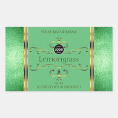 Umweltzeichen für Verzierte Imitate Gold-Deco-Logo Rechteckiger Aufkleber (Vorderseite)