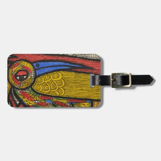 Umwerbende Vögel Gepäckanhänger (Vorderseite horizontal)