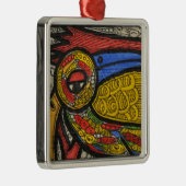 Umwerbende Vögel Silbernes Ornament (Rechts)