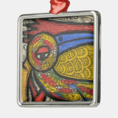 Umwerbende Vögel Silbernes Ornament (Links)