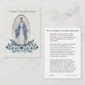 Umwerbungs-/Verlobungs-Gebet zu heiliger Karte (Vorne/Hinten)