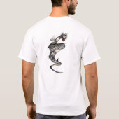Umwickelt, um Drache-asiatisches T-Shirt (Rückseite)