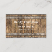 Umzäunung mit einem Holz im Hintergrund Visitenkarte (Vorderseite)