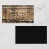 Umzäunung mit einem Holz im Hintergrund Visitenkarte (Vorne/Hinten)