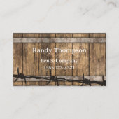 Umzäunung mit einem Holz im Hintergrund Visitenkarte (Vorderseite)