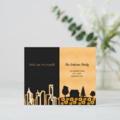 Umziehende Ankündigung des Haushalts (Stehend Vorderseite)