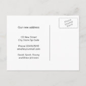 Umzug der Adresse bewegter Postkarten auf der Tafe (Rückseite)