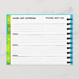 Umzug der Ankündigungsadresse Buch "U-Y" Postkarte