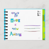 Umzug der Ankündigungsadresse Buch "U-Y" Postkarte (Rückseite)