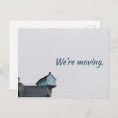 Umzug der Wohnadresse durch bewegte Zuhause Ankündigungspostkarte (Vorne/Hinten)