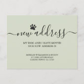 Umzug Hund neue Adresse Ankündigungspostkarte (Vorderseite)