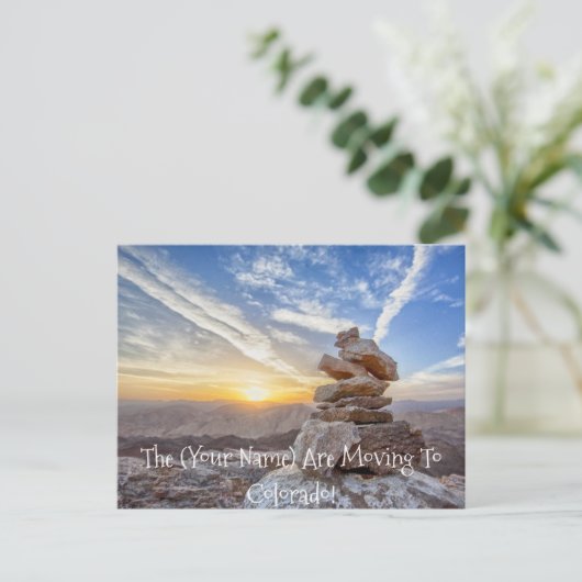 Umzug in Colorado Adressenänderung Postkarte (Stehend Vorderseite)